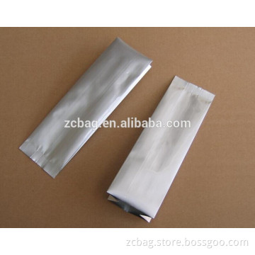 quad side seal gusset moistureproof Kraft Aluminium foil Middle seal gusset coffee bean packaging bags with tin tie